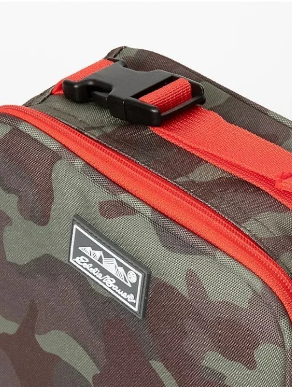 Eddie Bauer Kids Adventurer Boys Green Camo Soft Lunch Box Insulated Bag NEW